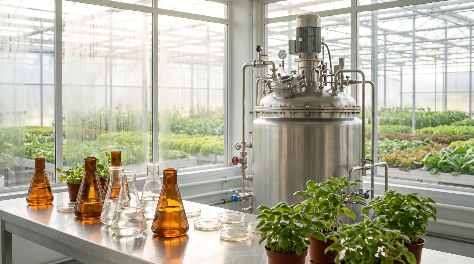 Biorreator industrial de fermentação microbiana para produção de metabólitos inseticidas como spinosad em laboratório agroindustrial